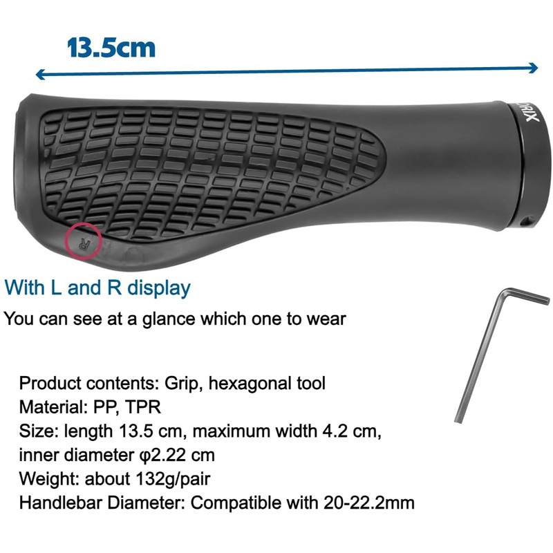 GORIX Bike Ergo Grip Handlebar Handle Grip Lock-on Bicycle Cycling