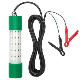 Pinboer Fishing Light Underwater 12V 100W 12000LM Green White Led Submersible Night Ice Squid Crappie Waterproof IP68 Bait Dock Attractants in Freshwater and Saltwater with 17FT