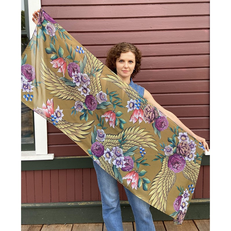 Anuschka Chiffon Scarf - 60 x 182 cm - Printed