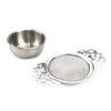 Tighall 1 Set Silver Stainless Steel Tea Strainer with Drip