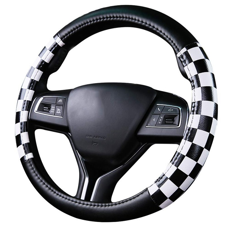 Mayco Bell Unisex's Grid Style Microfiber Leather Auto Car Steering