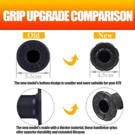 7/8'' ATV Grips Upgrade Universal Handlebar Grips Soft Rubber Thumb Throttle Motorcycle Grip for Polaris Kid Youth 4 Wheeler Quad 400ex Banshee Blaster Raptor 350 Warrior 350 Raptor 660 (Blue)