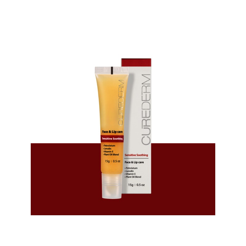 Curederm 센스티브 수딩 페이스 립 케어 Sensitive Soothing Face Lip