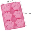 ROTDAM Puppy Cat Dog Paw Shaped Silicone Mold 2PCS-6 Cavity