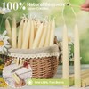 8 in Beeswax Taper Candles,8 Pack Dripless Pure White Beeswax