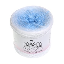 Colour Gradient Yarn Sky Blue 200 g - 760 m White Outer 4 Thread Bobbel
