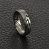 ZXSPGSS Damascus Steel Ring Meteorite patterns, Damascus steel, No Gemstone