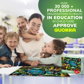 QUOKKA 100 piece Jigsaw Puzzles For Kids 4-6 - Jigsaws for Children Age 5 8 - Realistic Puzzle Toy for Learning Bugs - Game Gift for Boys and Girls