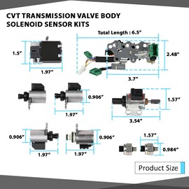 CHEDA Transmission Valve Body Solenoid Sensor Kits Compatible with Nissan Altima Rogue 2009-2012,Fit Nissan Sentra 2007-2012,Fit Dodge Caliber 2007-2012 CVT JF011E RE0F10A F1CJA 33446-JF011 33420XX1