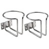 2 Pcs Stainless Steel Marine Yacht Cup Holder with Screws