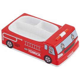 Skater (Skater) Antibacterial Die-Cut Lunch Plate Tableware Dish Plate for Kids with Divider Car Tomica Ambulance Children LUPD3-A