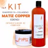 Edengi Kit Shampoo 1lt Copper + Tratamiento Intensificador Copper