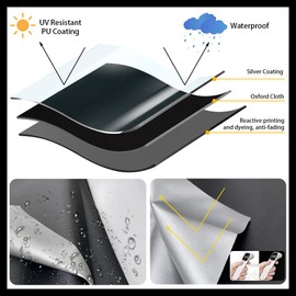 Blackout Blind, Blackout Blinds Stick on, Blackout Blinds, Large 100% Blackout Material, No Drill Blinds Black Out Portable Blackout Blind Cut to Any Size (Silver PU, 145 * 300CM)