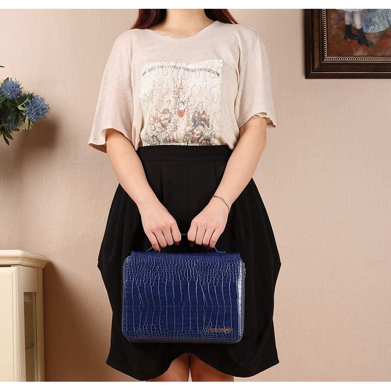 Shulaner 250 Slots Pencil Case with 5 Compartments Zip Large