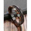 PiercingJ Leather Bracelet (Brown)