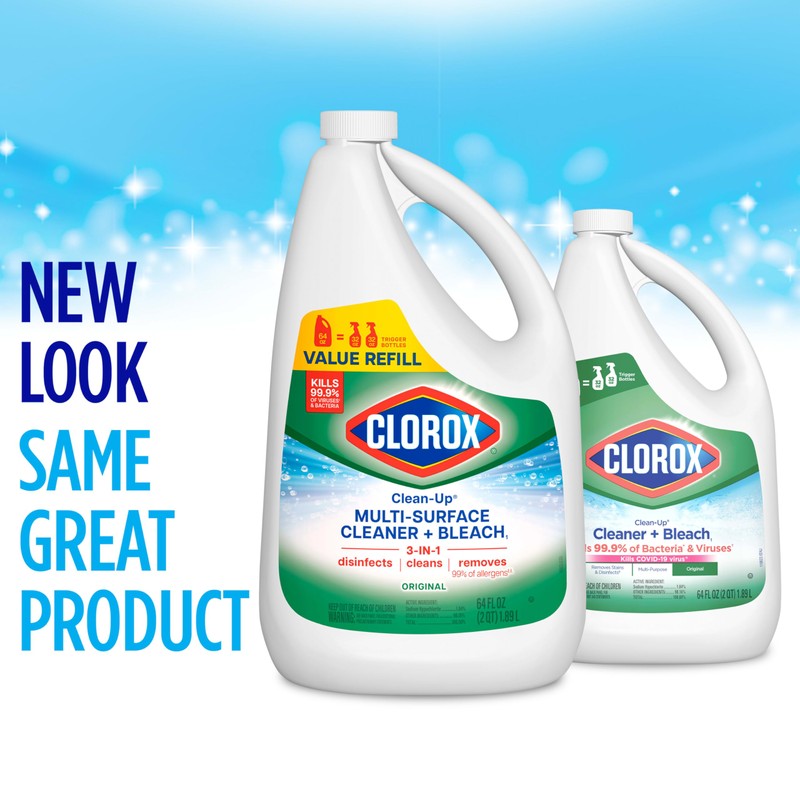 Clorox Clean-Up All Purpose Cleaner with Bleach Original, Household Essentials,