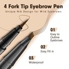 Eyebrow Pencils for Women 2-in-1 Dual-Ended, Microblading Eyebrow Pen 4-Fork-Tip