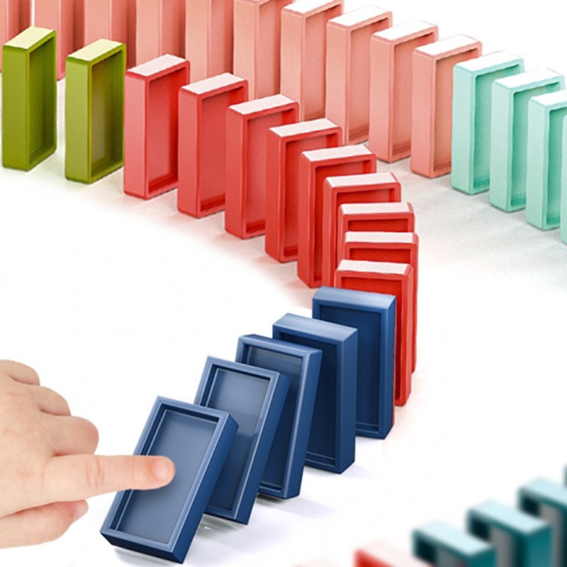 60 Pcs Domino Train Blocks Set Automatic Laying Electric Train