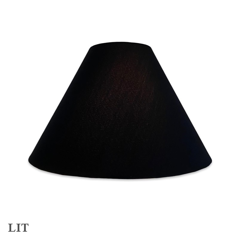 Royal Designs, Inc. Coolie Empire Hardback Lamp Shade, HB-607-12BLK, Black,