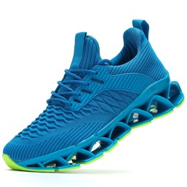 Wrezatro Zapatillas de correr para mujer, sin cordones, estilo casual, a la moda, cómodas, antideslizantes, para el trabajo, deportes, entrenador deportivo, Azul (Sky Blue), 6 US