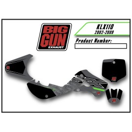 Big Gun Exhaust Graphics Kit - KAWASAKI KLX 110 (2002-2009)