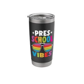 Preschool Back To School Sunglasses Vibes Retro First Day Stainless Steel Insulated Tumbler