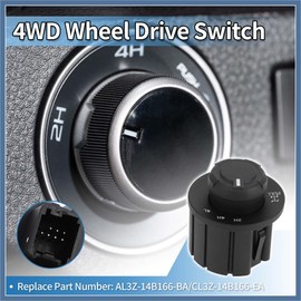 SWITCHRISE Car 4x4 4WD E-Locker Control Switch Knob No.AL3Z-14B166-BA/CL3Z-14B166-EA E-Locker Control Switch for Ford F-150 2010-2014