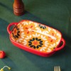 ONCCI Ceramic Baking Dish Set, 2-Piece Hand-painted Porcelain Rectangular Bakware