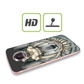 Head Case Designs Alpha Wolf Wildlife Skull Crown Soft Gel Case for Moto Z Force / Z Force Droid
