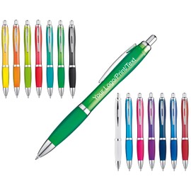 Schmalz Werbeservice Plastic Ballpoint Pen Newport Incl. Print Advertising/Logo/Print Werbedruck Ballpoint Pen Printed Digital Printing Multicoloured - Red, Menge: 50 Stück