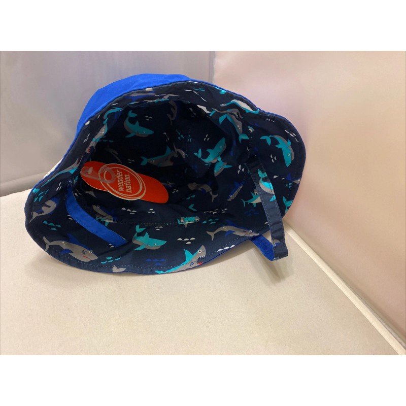 Wonder Nation Boys Sun Hat Reversible Bucket One Size Blue