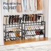 DIMJ Boot Rack 4-Tier - Black Metal Boot Storage Rack