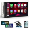 Leadfan Double Din Car Stereo Radio Support Apple Carplay&Android Auto,