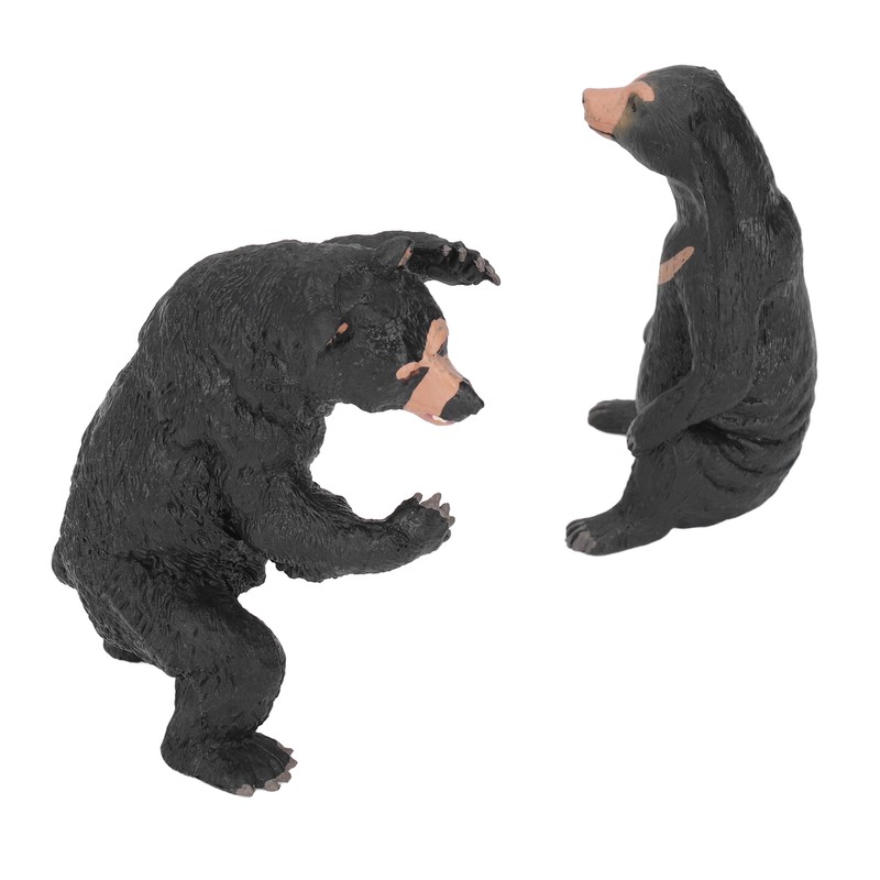 5pcs Black Bear Figure Toys Realistic Wild Animals Bear Action
