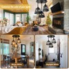 ZGYLIN Farmhouse Rustic Ceiling Light Fixture,Black Metal Cage Pendant Lights