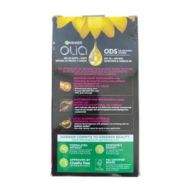 Garnier Olia Oil-Powered Permanent Hair Color, 4.12 Dark Iridescent Brown, No Ammonia, 1 Count