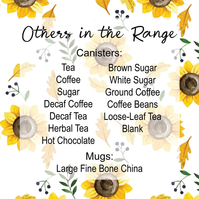 Purely Home Sunflowers Tea Storage Canister - White Floral Metal