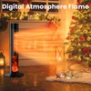 Portable 1500W Space Heater with Fireplace,70° Oscillating PTC Ceramic Tower