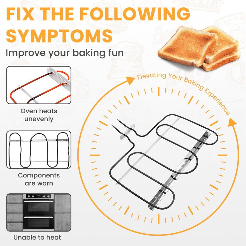 Lower Bake Element W10276482 PS3489207 AP4701262 3600 Watts Range Oven