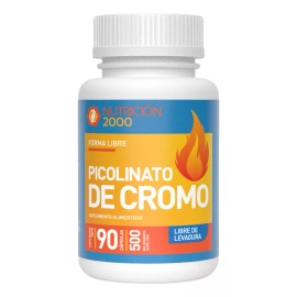 NUTRICION 2000 Picolinato De Cromo 90 Cápsulas 500 Mg Nutrición 2000 Sabor Sin Sabor