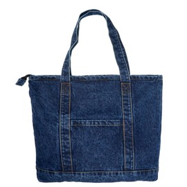 YunZh Denim Tote Bag Casual Style Lightweight Classic Retro Travel Shopper Shoulder Handbag