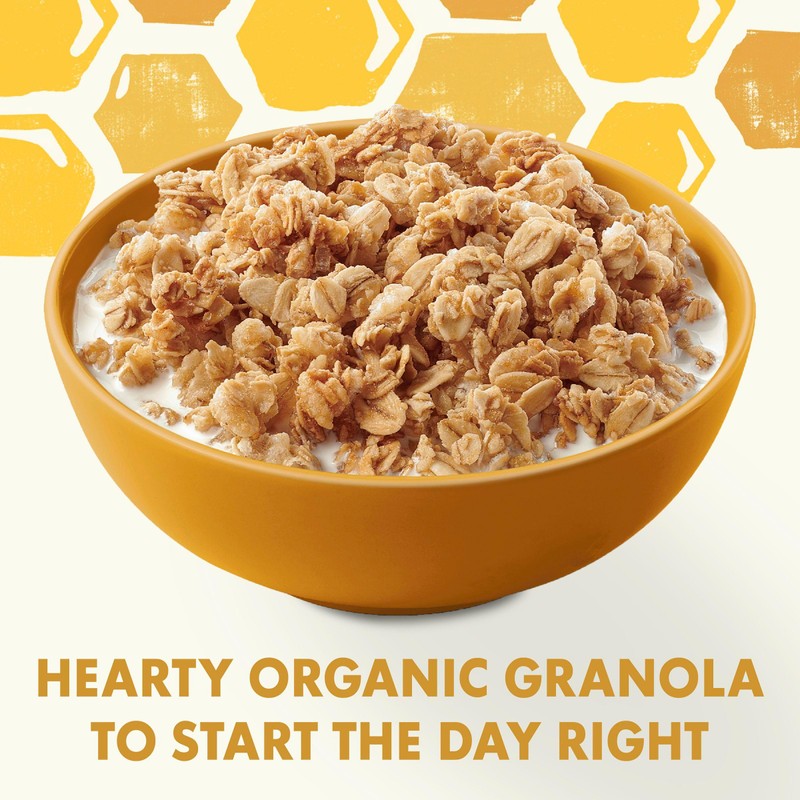 Cascadian Farm Organic Granola, Oats and Honey Cereal, Resealable Pouch,