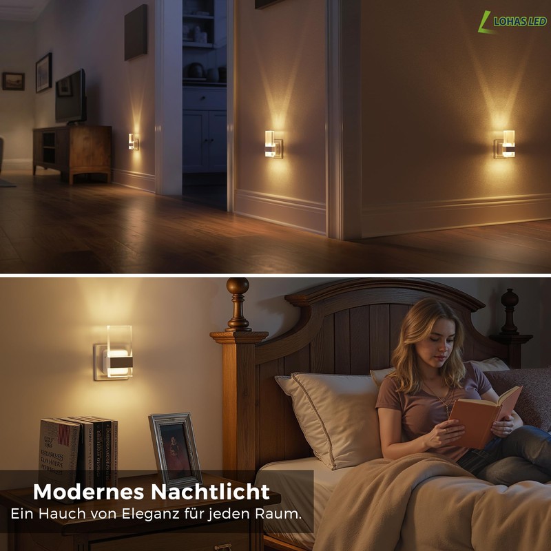 LOHAS-LED Night Light Socket with Twilight Sensor, Night Light Dimmable,