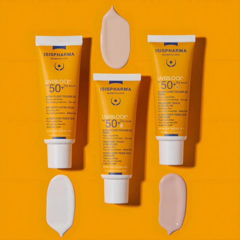 Uveblock 50+ Toque Seco, Protector Solar , Tinte Medio