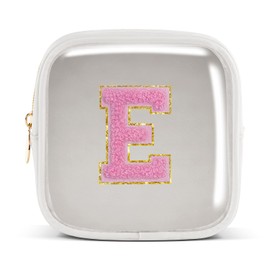 Pocmimut Unique Makeup Bag,Teen Girl Gifts Trendy Stuff for 6 7 8 9 10 11 12 Year Old Girls,Initial Makeup Pouch for Birthday Gift Graduation Gifts,E