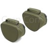 2x Deluxe Well Padded Carp Coarse Pike Sea Fishing Large Green Reel Cases / Bags with Grab Handles
