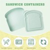 WXOIEOD 4 Pack Sandwich Containers for Kids Lunch Boxes, Reusable