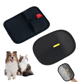 Pack of 2 Static Removal Gloves, Cat Double-Sided Pet Grooming Gloves, Reusable, Anti-Static Cat Brush Glove for Cats and Dogs, for Clothes, Sofas, Carpets, Two Styles