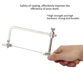 QANYEGN Jewellery Saw, Bow Saw, Multifunctional Scroll Saw, Woodworking Hand Saw, Suitable for Cutting Metal, Wood and Plastic (Saw Bow + 12 Saw Blades)