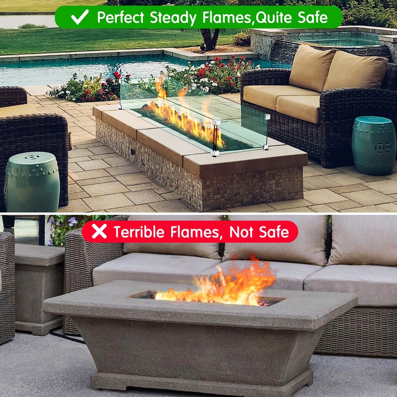 Skyflame Linear Fire Pit Wind Guard – 40.5" x 12.5"